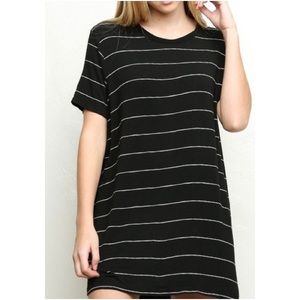 Brandy Melville Black & White Stripe Tshirt Dress